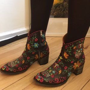 Original Old Gringo Klakzipper 7" Cowboy Boots Size 9.5 US